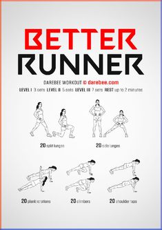 a poster showing how to do a better runner