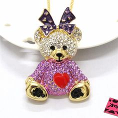 Condition: 100% Brand New Quantity: 1 Pc Chain Length: 27.5 Inches Pendant: 6.5*4.4cm length:64cm（1inch = 2.54cm） 1 Inch=2.54 cm Fashion Women Purple Enamel Cute Bow Bear Crystal Pendant Sweater Necklace Condition: 100% Brand New Quantity: 1 Pc Chain Length: 27.5 Inches Pendant: 6.5*4.4cm length:64cm（1inch = 2.54cm） 1 Inch=2.54 cm a'a PaymentShippingReturnsAbout usContact us Payment I only support paypal payment. Hope to receive your payment within 5 days. Shipping Items will be shipped within 1 business days after the payment clearing from HongKong Post Office .. Items were sent out before14:00 CTTevery working day(Monday-Saturday)as soon as you pay for it at that day.It usually takes15working days-30 daysto arrive. Note：7-14days to USA with Tracking number Country Deliver Time Working da Disney Pandora Bracelet, Sugar Skull Necklace, Strawberry Necklace, Pink Dragonfly, Fashion Purple, Floral Statement Necklace, Sweater Necklace, Chain Women, Bear Necklace