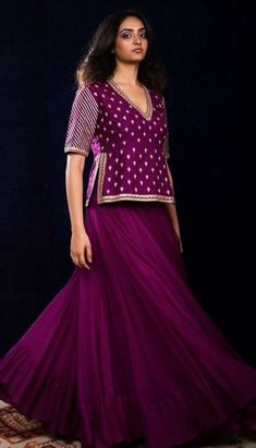 Magenta Lehenga, Style Blouse Designs, Blouses Designs, Organza Lehenga, Long Dress Design, Choli Designs, Blouse Designs Silk