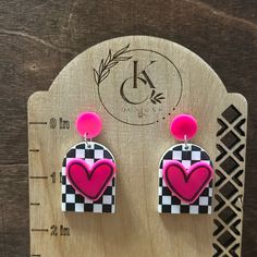 New Lightweight Earrings These Fun Earrings Give An 80s Vibe. Handmade Retro Party Earrings, Colorful Retro Earrings For Gift, Retro Earrings For Valentine's Day Gift, Retro Heart Earrings For Valentine's Day, 80s Clay Earrings, Handmade Retro Multicolor Earrings, Retro Heart-shaped Earrings For Valentine's Day, Vintage Clip Earrings, Enamel Stud Earrings