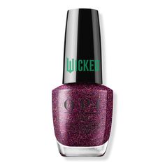 OPI x Wicked Nail Lacquer Collection - WICKED NL LET'S REJOICIFYFeaturesThis dimensional purple shimmer nail color is like a stroke of sorcery. A wickedly deep plum base is oz-ified with bright red and gold shimmer that's thrillyfying to wear!Nail the magic with a limited edition nail polish collection of crmes, shimmers, and pearls inspired by Wicked the movie.BenefitsUp to 7 days of wear.* *When used with 3-step system.Smooth, glossy finish with brilliant shine.Pro-Wide brush for flawless application.Color remains true during wear. - OPI x Wicked Nail Lacquer Collection Wicked Nail Polish, Dark Purple Nails, Pearl Nail, Nail Base Coat, Glinda The Good, Nail Shimmer, Black Nail Polish, The Good Witch, Nail Polish Collection