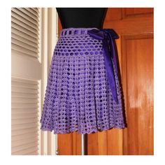 Crochet Skirt Grape Purple Convertible Women's by AnnieBriggs, $160.00 Pencil Skirts Designs, Crochet Long Skirt, Long Skirt Design, Purple Convertible, Crochet Skirt Pattern, Cozy Crochet, Pattern Ideas