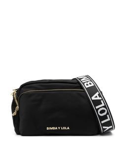 black gold-tone logo lettering logo-embellished shoulder strap top zip fastening main compartment front zip-fastening compartment two side zip-fastening pockets Crossbody Bag Black, Lettering Logo, Chanel 2, Strap Top, Summer Beach Wear, Strap Tops, Ballet Flat Shoes, Pump Sandals, Black Cross Body Bag