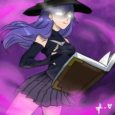 a woman in a witch costume holding a book