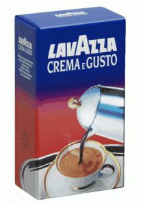 lavazza crema l - gusto coffee mix in a carton on a white background