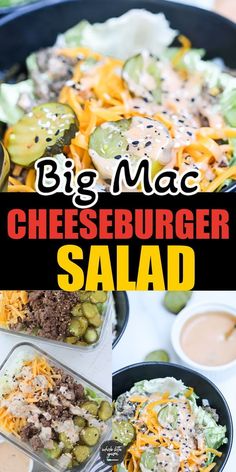 the big mac cheeseburger salad is ready to be eaten in less than 10 minutes