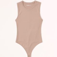 This Listing Is For A Super Cute Bodysuit By Abercrombie And Fitch. It Is A Size Small And Features A Seamless Style, Crewneck, And Sleeveless Style. It Has Never Been Worn, And Is New Without Tags. Msrp Is $40. Super Soft! Tan Bodysuit, Satin Tank Top, Tank Bodysuit, Tank Top Straps, Striped Tank Top, Black Rib, Knit Tanks, Black Tank Tops, Women's Tops