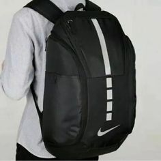 Black Nike Elite Backpack New & Unused Cheap Nike Nylon Backpack, Sporty Black Backpack Shoulder Bag, Sporty Black Backpack For Commuting, Black Bag For Commuting, Black Bags For Commuting, Functional Black Leather Backpack For On-the-go, Nike Standard Backpack, Black Sports Backpack Shoulder Bag, Black Backpack Shoulder Bag For Sports