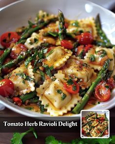 a white bowl filled with pasta and vegetables