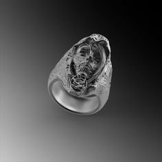 Explore our Mens Santa Muerte Sugar Skull Ring design and find the perfect & unique rings for man gift. Our 925k handmade silver rings high-quality and very detailed . The ring is coated with oxide to emphasize the details of handmade engraving * ★Item Details * Material : 925K Sterling Silver * Total weight : 12 - 13 Grams ( For 10 USA Size) * Ring Diameter : 2.2 Cm (0.86 inches) ✔ Ready to Ship in 1-2 Business Days ✔ Shipped to the Worldwide 1-5 business days with free shipping. ✔ The product will be sent to you with a handmade box to avoid any damage during shipping. ✔ Visit our store, browse other Men's jewelry, silver, and gold collections, and find the perfect piece you're looking for. * Don't forget to put a phone number on your order for courier service! 📞 * Would you like to have White Gold Polished Skull Ring Gift, White Gold Skull Ring With Polished Finish Gift, White Gold Skull Ring With Polished Finish, Symbolic Skull Ring Gift Open Ring, Symbolic Skull Ring Gift, Symbolic Skull Ring With Open Design, Symbolic Skull Open Ring As Gift, Unique Silver Skull Rings, Engraved Open Skull Ring As Gift