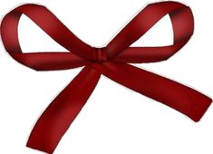 a red ribbon is tied in the shape of a bow