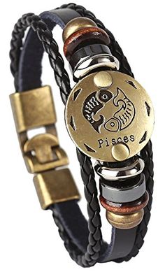 Pisces Personality Traits & Characteristics Profile | JourneyIntoDreams Taurus Bracelet, Constellation Bracelet, Leather Bracelet For Men, Braided Rope Bracelet, Cheap Bracelets, Womens Bracelet, Leather Bangle, Birthday Bracelet, Wristband Bracelet