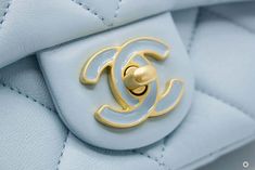 NEW Chanel AS3113B07634 Mini Flap Bag With Enamel And Gold Tone Metal Baby Blue | eBay Metal Baby, Flap Bag, Gold Tone Metal, Baby Blue, Calf Skin, Hong Kong, Shoulder Bags, Credit Card, Gold Tones