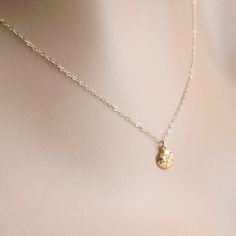 Gold Sand Dollar Necklace, 18k Gold Vermeil Sand Dollar, 14k gold filled Chain, Tiny Sand dollar Jew Sand Dollar Necklace, Beach Necklace, Gold Sand, 18k Gold Necklace, Beach Necklaces, Jewelry Beach, Sand Dollar, Gold Dipped, Gold Filled Chain