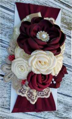 a wedding bouquet made out of red and white flowers