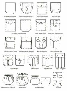 the instructions for how to make an origami bag with pockets and flaps in spanish