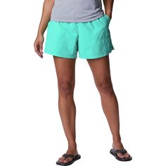 The Sandy River 5in Short keeps us going all summer long, from the waterways to the ice cream stands. Made with a lightweight material that dries in a flash, we're happy sporting this bottom over our swimmer or on their own. Casual Shorts For Beach Season And Outdoor Activities, Casual Summer Swimwear For Water Sports, Solid Color Summer Bottoms For Outdoor, Green Shorts For Water Sports In Summer, Solid Color Summer Outdoor Bottoms, Relaxed Fit Bottoms For Summer Outdoor Activities, Casual Green Swim Trunks With Upf 50+, Green Casual Water Sports Bottoms, Green Casual Bottoms For Water Sports