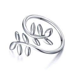 PRICES MAY VARY. Olive leaves have elegant appearance and symbolic of peace look forward to better life Ring size:8. Can be adjusted slightly（7-9）. Material:925 featured 3A grade quality Sterling Silver,Won't change color or get dark.Tarnish Resistant, Nickel Free. After-sales service: 3 months of no artificial damage, full refund, or free replacement guarantee. if you have any problems with jewelry for women, please feel free to contact us. Free exquisite wrap: bag + silver polishing cloth 
 Ha Gifts For Young Women, Olive Leaf Ring, Olive Leaves, Life Ring, Grandmother Gifts, Olive Leaf, Sterling Jewelry, Open Ring, Jewelry Companies