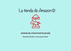 a blue background with the words la tienda de amazon on it