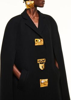 Get free shipping on Schiaparelli Padlock Cape at Bergdorf Goodman. Shop the latest luxury fashions from top designers. Elsa Schiaparelli, Berlin Fashion, Mode Inspo, Looks Style, Fashion History, Paris Fashion, Runway Fashion, Paris Fashion Week, Christian Dior