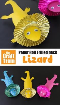 the paper roll frilled neck lizard craft is an easy and fun project for kids