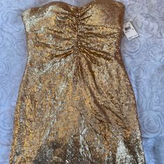 Nwt Aidan By Aidan Mattox Gold Sequined Cocktail Dress Above Knee Length Strapless Size 10 Sequined Dress, Aidan Mattox, Above Knee, Sequin Dress, Knee Length, Cocktail Dress, Size 10, Mini Dress, Womens Dresses