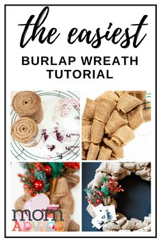 the easyest burlap wreath with instructions to make it