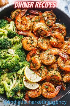 Garlic Butter Shrimp and Broccoli Skillet Garlic Butter Shrimp And Broccoli, Shrimp With Broccoli, Broccoli Skillet, Buttered Shrimp Recipe, Sommer Mad, Shrimp And Broccoli, Shrimp Recipes Healthy, Garlic Butter Shrimp, Shrimp Recipes For Dinner