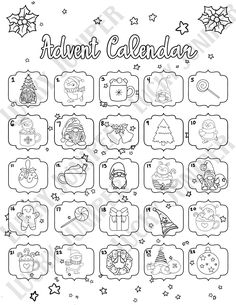 the printable christmas calendar for children