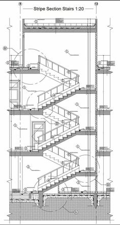 an architectural drawing shows the stair section and how it would be used to make stairs