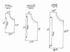 the sewing pattern for an apron is shown