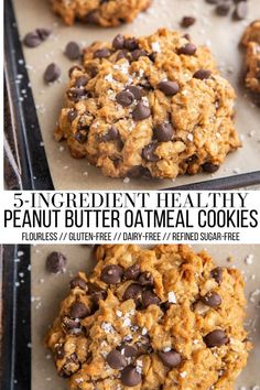 peanut butter oatmeal cookies Healthy Peanut Butter Oatmeal Cookies, Peanut Butter Oatmeal Chocolate Chip, Peanut Butter Oatmeal Chocolate Chip Cookies, Fruit Appetizers, Peanut Butter Oatmeal Cookies, Oatmeal Chocolate Chip, Peanut Butter Oatmeal, Oatmeal Chocolate, Healthy Peanut Butter