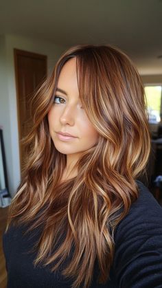 20 Auburn Hair Color Trends: Transformative Styles to Explore Auburn Hair Color, Auburn Highlights, Hair Color Auburn, Gold G, Gold Highlights, Auburn Hair, Save For Later, Hair Color Trends, Sun Kissed