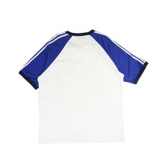 Gucci x Adidas white cotton t-shirt with red and black circle logo graphic and blue sleeves. Brand = Gucci x Adidas Condition = 8/10, very good Size = XL Material = 100% Cotton SKU = 22450-6 Blue Sporty T-shirt With Contrast Stripes, Casual Raglan Sleeve T-shirt For College, Classic Blue T-shirt For Streetwear, Blue Cotton T-shirt With Contrast Stripes, Blue Short Sleeve T-shirt With Contrast Stripes, Basic Crew Neck T-shirt With Three Stripes, Casual Raglan Sleeve T-shirt For Sports, Cotton Tops With Contrast Short Sleeves, Cotton Tops With Contrast Sleeves And Short Sleeve