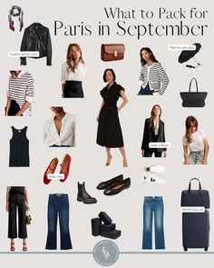 What to Pack for Paris in September - Everyday Parisian Shoes For Rainy Weather, Paris Weather, Everyday Parisian, Paris Trip Outfits, Paris In April, Paris Packing List, France Road Trip, Paris In October