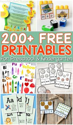 free printables for preschool and kinder