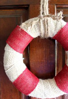 Life Preserver Burlap Wreath Diy Burlap Wreath, Wreath Printable, Burlap Wreath Diy, Life Preserver, Diy Burlap