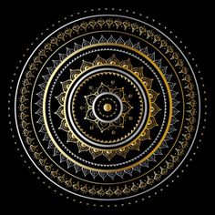 an artistic golden and black circular design on a black background stock photo - budget conscious