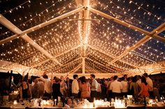 That TENT! Love the string lights and clear ceiling! Photo: Olivia Rae James / Floral Design: Love 'n Fresh Flowers | Snippet & Ink Epping Forest, Clear Tent, A Group Of People, August Wedding, Tent Lighting, Wedding Tent, Top Tents, Outdoor Tent, Group Of People