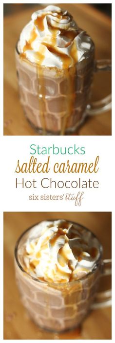 two shots of salted caramel hot chocolate