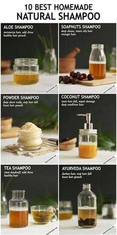 Natural Shampoo Recipes, Diy Shampoo Recipe, Homemade Natural Shampoo, For Healthy Hair Growth, Coconut Shampoo, Shampoo Recipe, Soap Nuts, Homemade Shampoo, Diy Shampoo