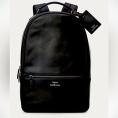 Polo Ralph Lauren Leather Backpack Nwt! Brand New With Tags Including Dust Bag!! Originally Bought For Myself, But Just Never Used It. Designer Business Backpack With Removable Pouch, Classic Backpack For On-the-go, Classic On-the-go Backpack, Classic Backpack For Everyday Use, Classic Black Backpack, Classic Backpack With Removable Pouch, Classic Leather Backpack With Zipper Closure, Classic Black Leather Backpack, Designer Leather School Bag