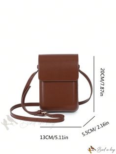 Bird in Bag - Womens Square Shoulder Bag, Mini PU Leather Phone Purse, 7.87 x 5.11 x 2.16 Portable Rectangular Box Bag For Everyday Use, Square Everyday Phone Bag, Everyday Rectangular Box Bag With Mobile Phone Slot, Portable Rectangular Bag For Everyday Use, Portable Rectangular Shoulder Bag For Daily Use, Brown Square Phone Bag, Portable Square Pouch For Everyday Use, Everyday Portable Crossbody Box Bag, Everyday Portable Pouch Box Bag