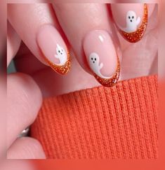 Early Autumn Nails, Early Fall Nails, Cute Fall Nails, Paznokcie Hello Kitty, Simple Fall Nails, Cute Nails For Fall, Halloween Nail Designs, Fall Nail Art, Halloween Nail