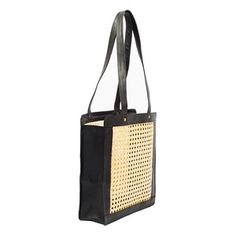 Rattan And Leather Tote Bag | Genuine Handcrafted Leather – The Artisan & Company Rattan Bags, Leopard Clutch, Dream Bag, Shoulder Strap Bag, Rattan Bag, Boho Bags, Bags And Totes, Summer Bag, Decor Trends