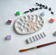 Buy Ceramic Paint Palette With Brush Rest, Beast Artist Gift, Christmas Gift Online in India - Etsy