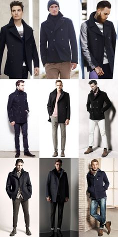 The 5 Staples Of French Style: 2. The Pea Coat Lookbook Inspiration Pea Coat Men Outfits, Mens Peacoat Outfit, Pea Coat Outfit, French Men Style, Peacoat Outfit, Lookbook Inspiration, Trendy Coat, Winter Outfits Men