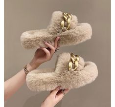 Product Title :Fluffy Platform SlippersProduct Measurements cm Size Heel Height 35 4 36 4 37 4 38 4 39 4 40 4 35 1.6 36 1.6 37 1.6 38 1.6 39 1.6 40 1.6 Product Details Material: Rubber, Faux Chenille Color: Chain - Black Gothic Punk Fashion, Larger Size Fashion, Fluffy Shoes, Search Code, Autumn Winter 2023, Vintage Pumps, Pretty Sandals, Footwear Fashion, Cute Slippers