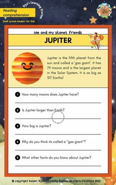 the solar system worksheet with answers for kids to learn how to use it