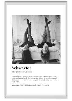 two women laying on top of a bed with their legs up in the air and one woman upside down